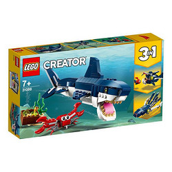百亿补贴：LEGO 乐高 Creator3合1创意百变系列 31088 深海生物84元包邮