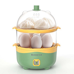 CHIGO 志高 蒸蛋器家用自动断电煮蛋器电蒸锅家用小型双层早餐机37元