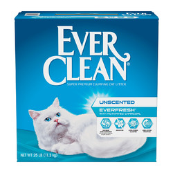 美国铂钻猫砂25磅everclean蓝白标活性炭膨润土除臭抗菌有机猫砂 107元