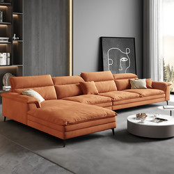 意式轻奢科技布高端布艺沙发小户型客厅现代简约直排组合 151元