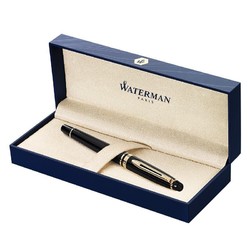WATERMAN 威迪文 钢笔 EXPERT权威系列 丽雅黑金夹 F尖 单支礼盒装 536.19元