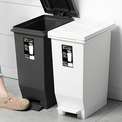 日本进口ASVEL带盖垃圾桶家用卫生间客厅分类厨房夹缝脚踩大号 146元
